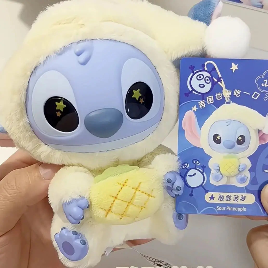 New Stitch Eat Some Thing before Sleep Series Vinyl Blind Box Bag Pendant Cute Plush Doll Mystery Box Toy Birthday Gifts