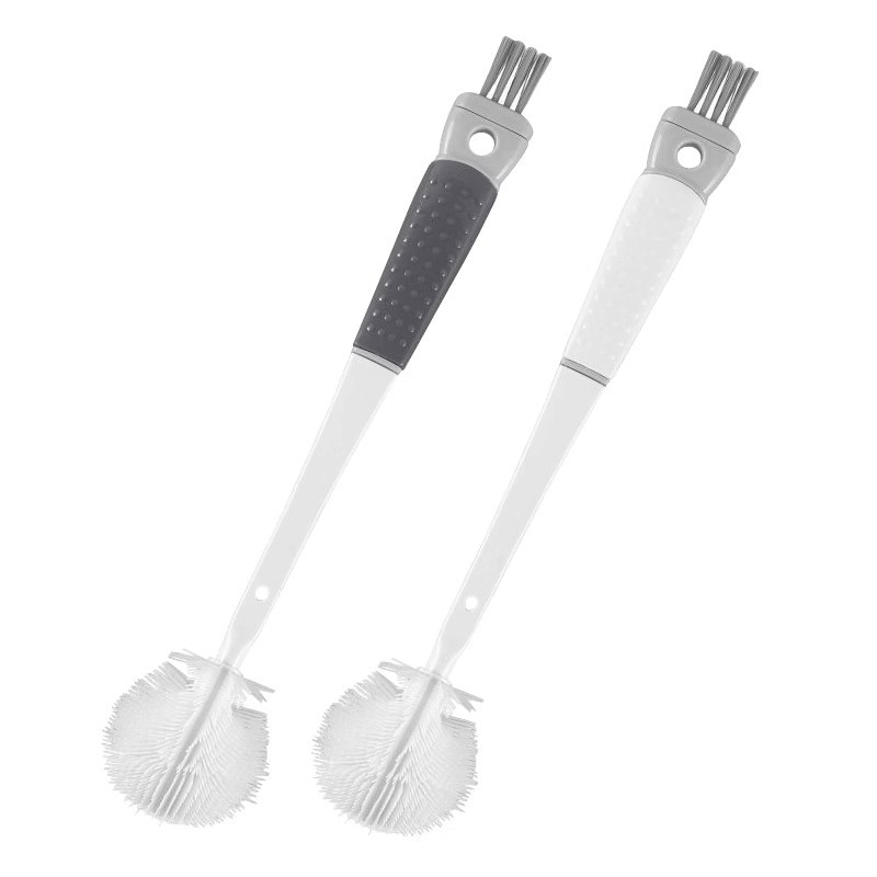 Detachable Long-Handle Silicone Cleaning Brush Set