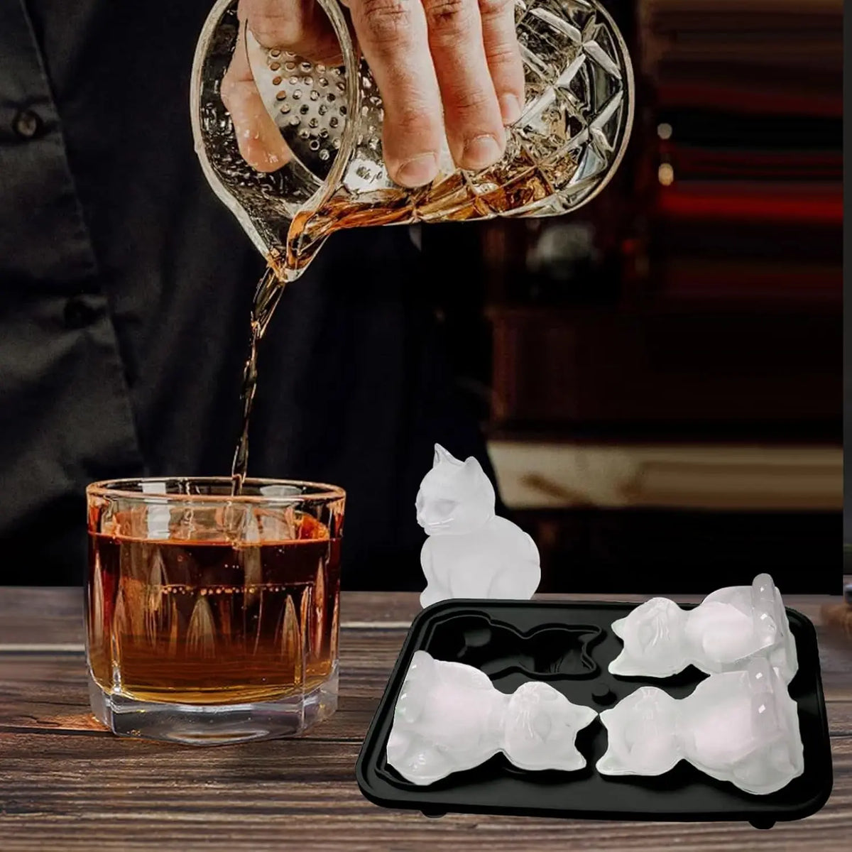 3D Animal Shaped Silicone Ice Cube Mold Tray