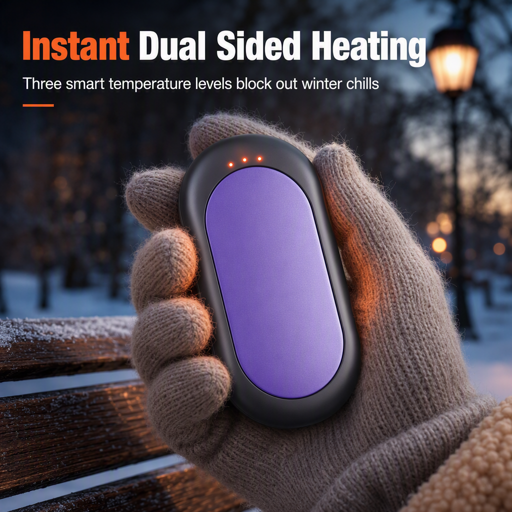 Magnetic Split 2-in-1 Rechargeable Hand Warmer Portable USB Electric Pocket Warmer