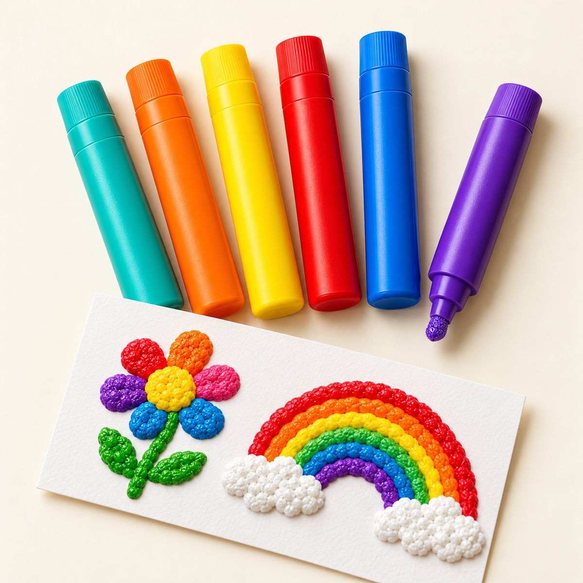 Magic Puffy Bubble Drawing Pens Set for Kids DIY Art