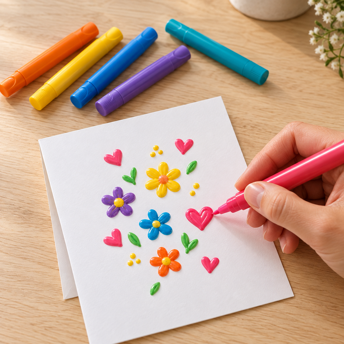 Magic Puffy Bubble Drawing Pens Set for Kids DIY Art