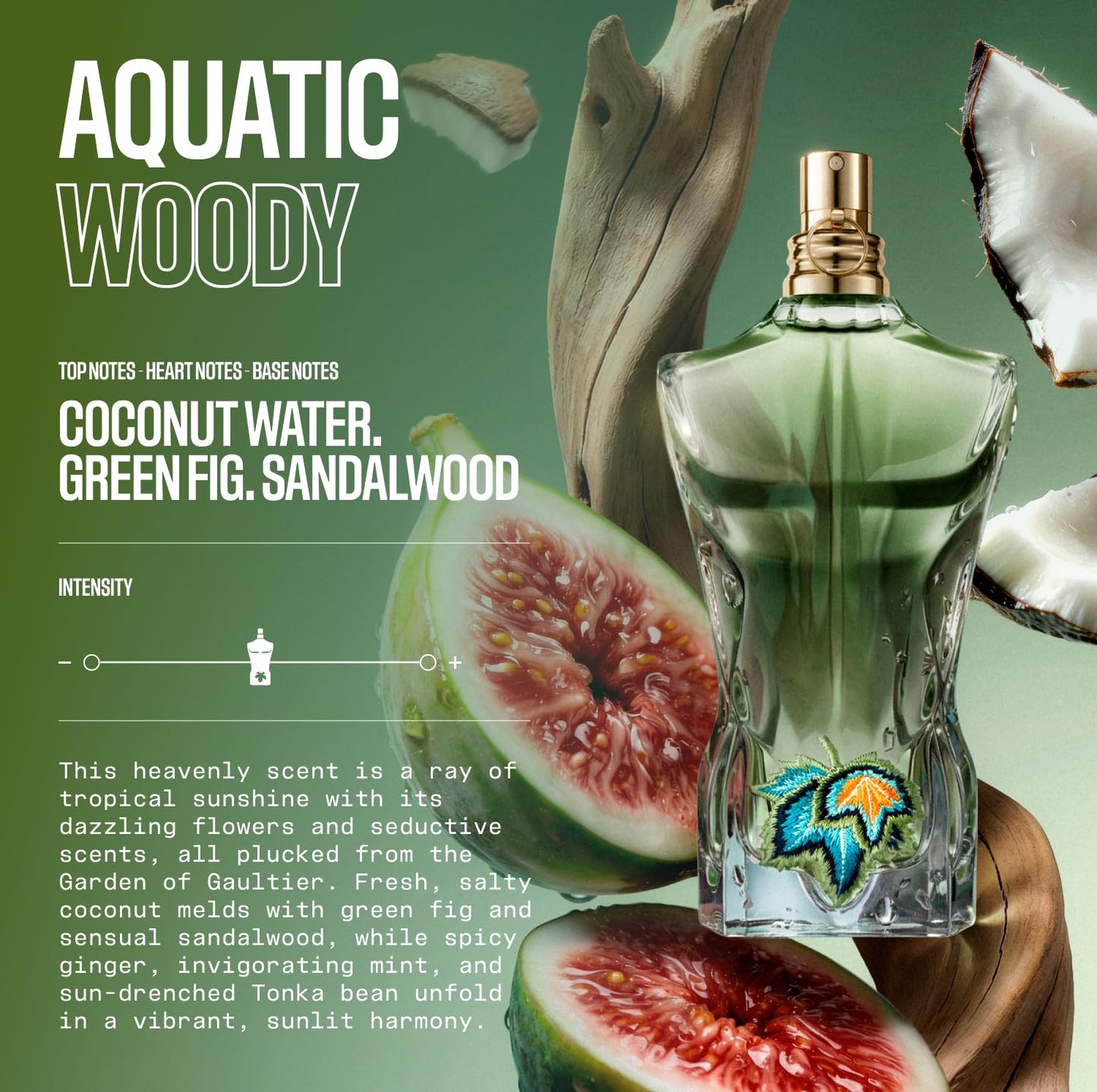 Jean Paul Gaultier Le Beau Paradise Garden Eau de Parfum 125ml | Fresh Woody Aquatic Cologne for Men