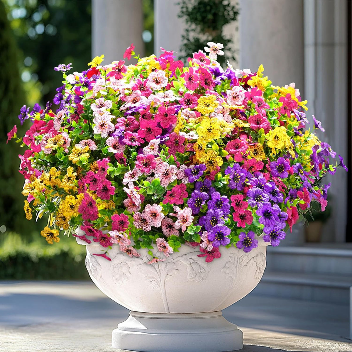 Upgraded High-grade Material 🌱 Rainproof Lifelike Artificial Flowers With UV-Shield Coating