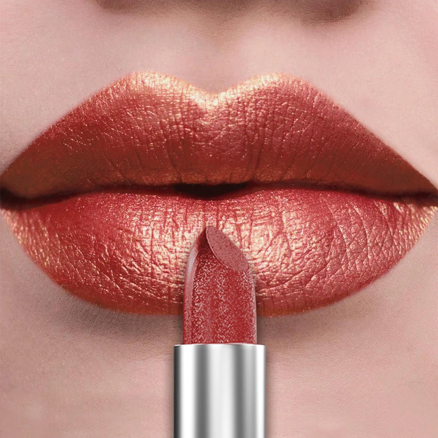 21Colors Bold & Intense Glitter Shiny Metallic Lipstick Pearlescent Lip Tint,Long Lasting Lip Senior Matte Lip Makeup Gifts For