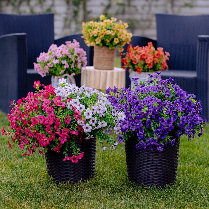 Upgraded High-grade Material 🌱 Rainproof Lifelike Artificial Flowers With UV-Shield Coating