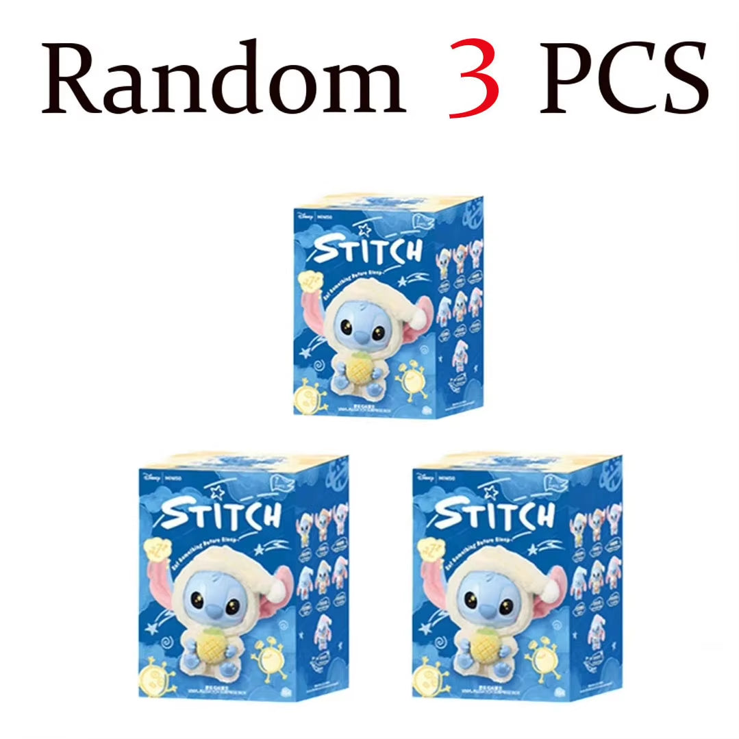 New Stitch Eat Some Thing before Sleep Series Vinyl Blind Box Bag Pendant Cute Plush Doll Mystery Box Toy Birthday Gifts