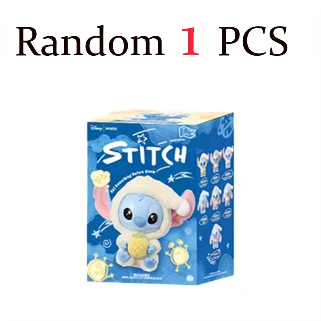 New Stitch Eat Some Thing before Sleep Series Vinyl Blind Box Bag Pendant Cute Plush Doll Mystery Box Toy Birthday Gifts