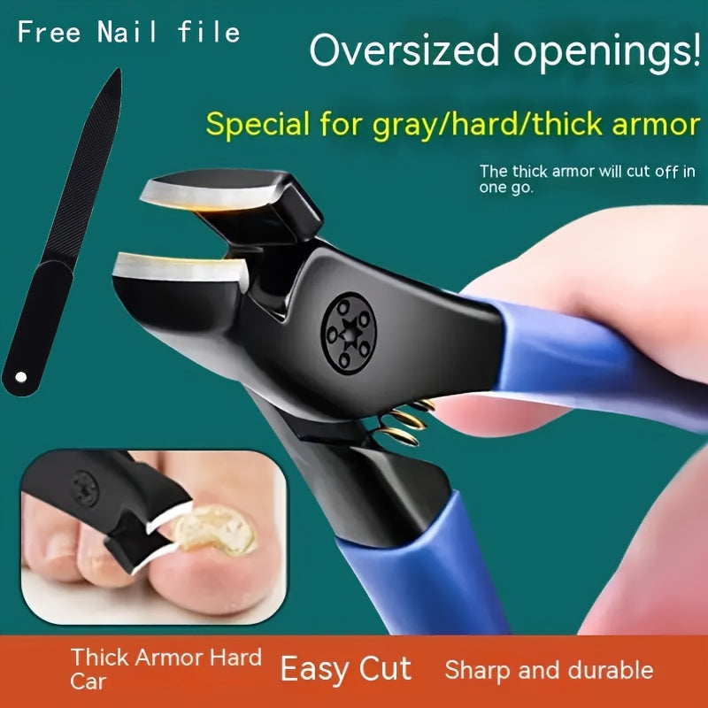 Heavy Duty Toenail Clipper Set, Large Opening For Thick Hard Toenails, Professional Grade, Easy To Grip, Splash Proof, Sharp And Durable Nail Clipper Tool - Classic Style, Without Battery