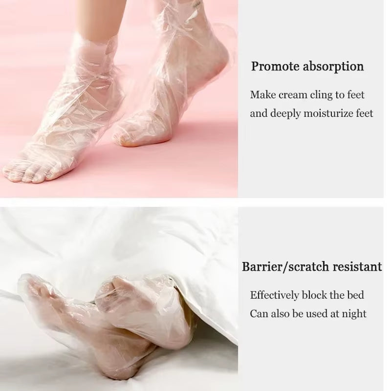 Disposable Foot Spa Covers – 100 Pack PE Pedicure Socks