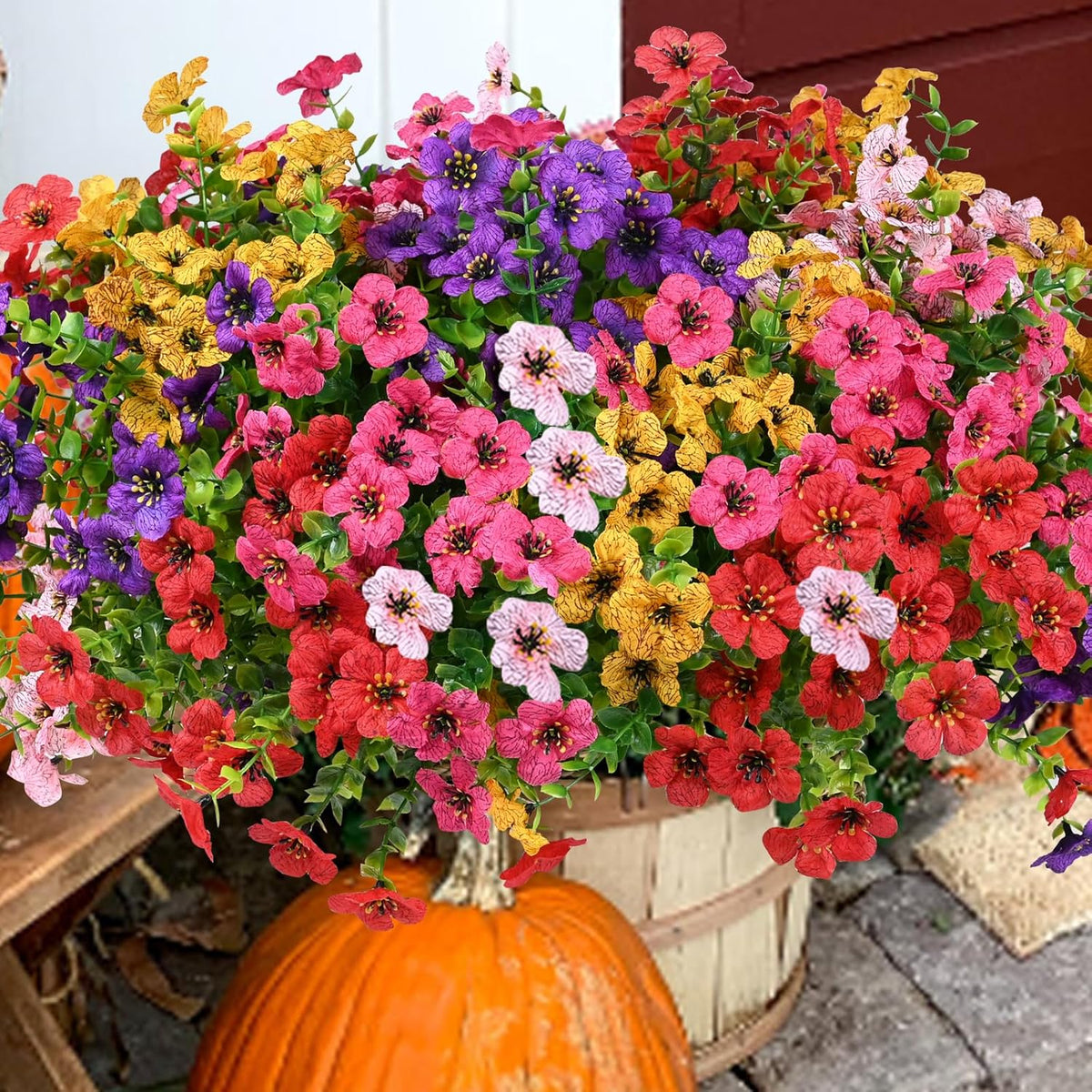 Upgraded High-grade Material 🌱 Rainproof Lifelike Artificial Flowers With UV-Shield Coating