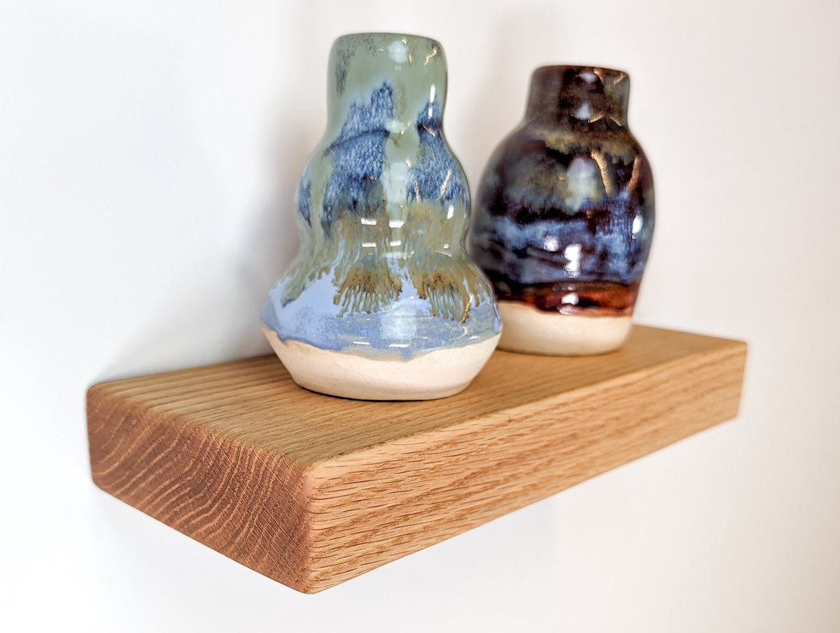 Thick Oak Floating Shelf in 6" to 10" lengths