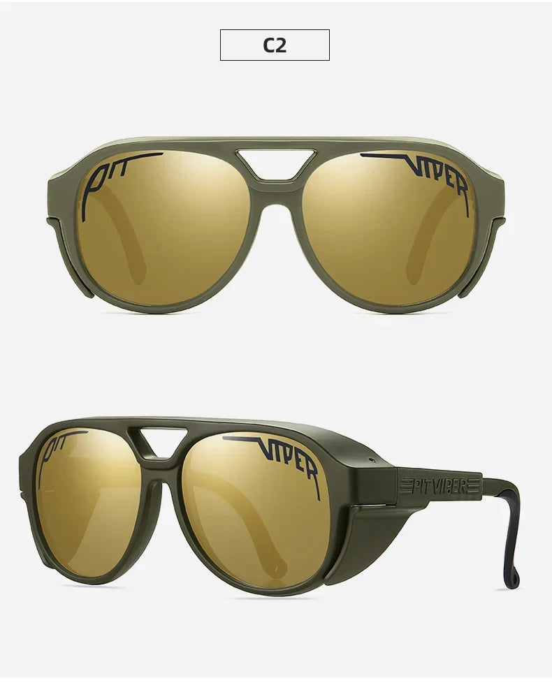PIT VIPER Men Cycling Glasses MTB Bicycle Eyewear UV400 Road Bike Goggles Windproof Sport Women Sunglasses