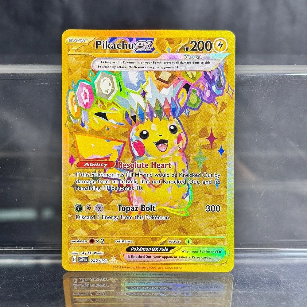 Holographic Game Trading Collection PTCG Proxy Cards Charizard Pikachu Mew EX Singl PKM Foil Cards Gengar VMAX Skyridge (SK)