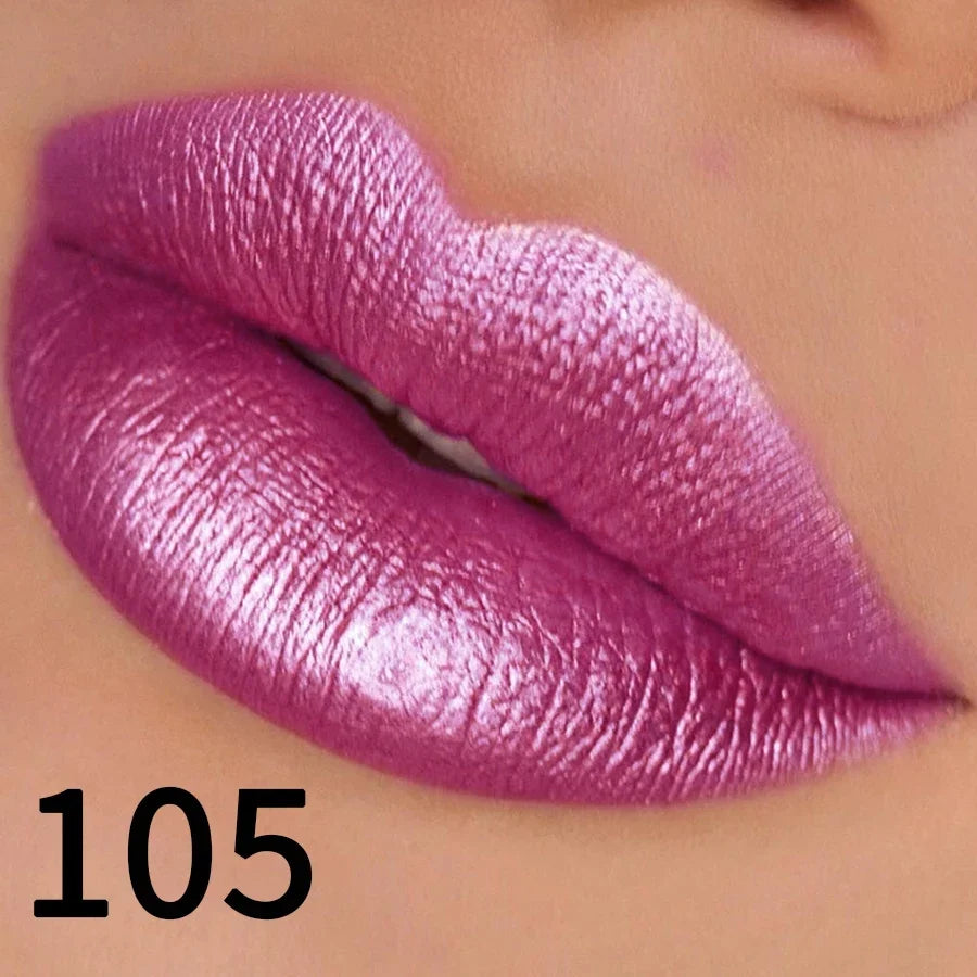 Glitter Lipstick – Sparkling Metallic Lip Color in 19 Shades