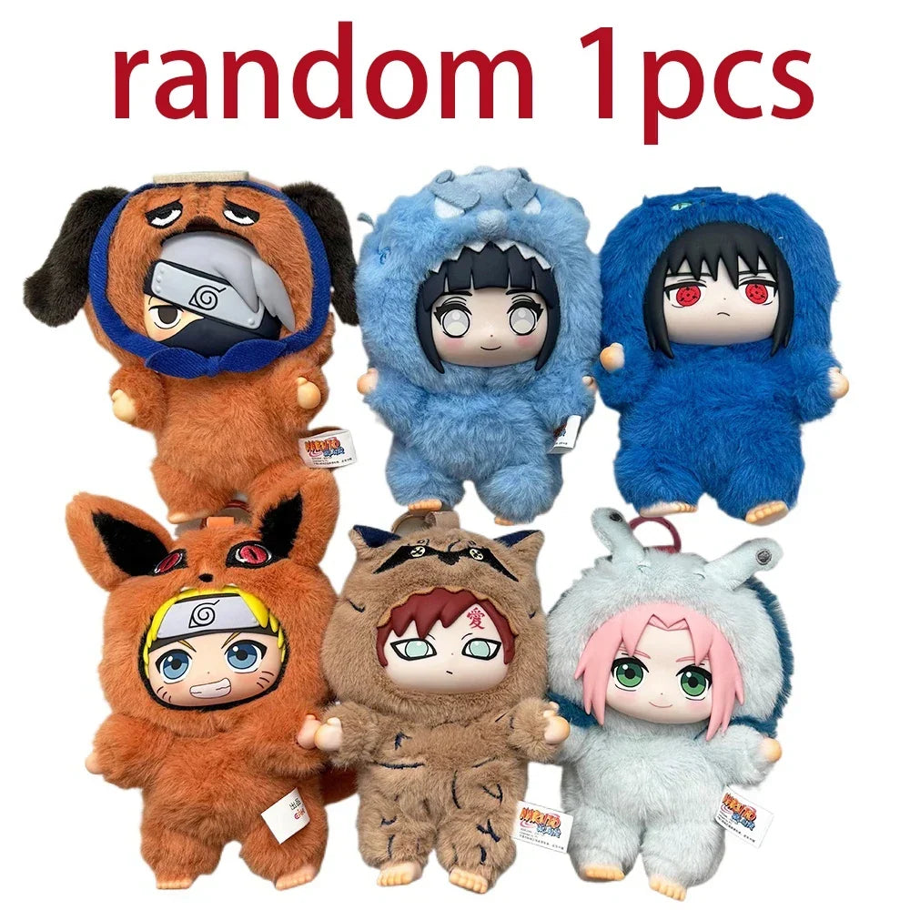 Toptoy Naruto Shippuden Beast Party Series Vinyl Figure Plush-Like Texture Blind Box Chibi Kakashi Sasuke Collectible