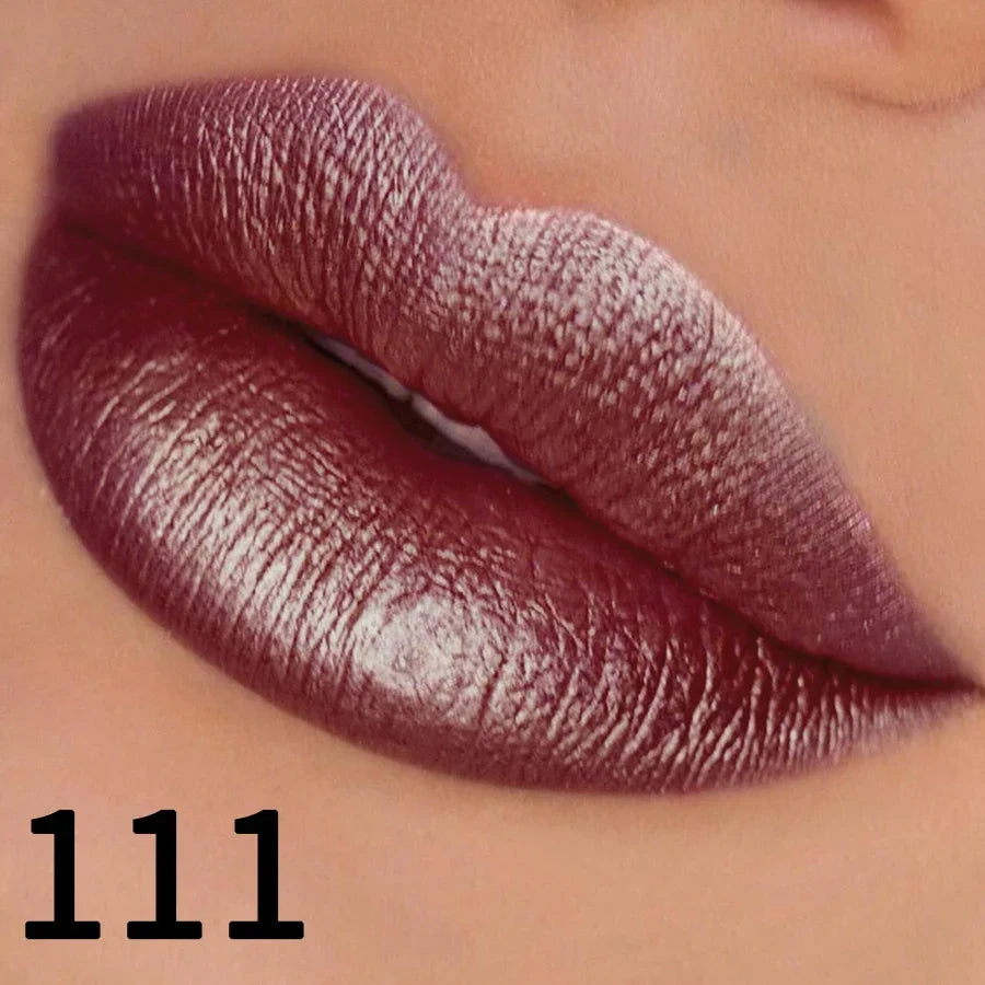 Glitter Lipstick – Sparkling Metallic Lip Color in 19 Shades