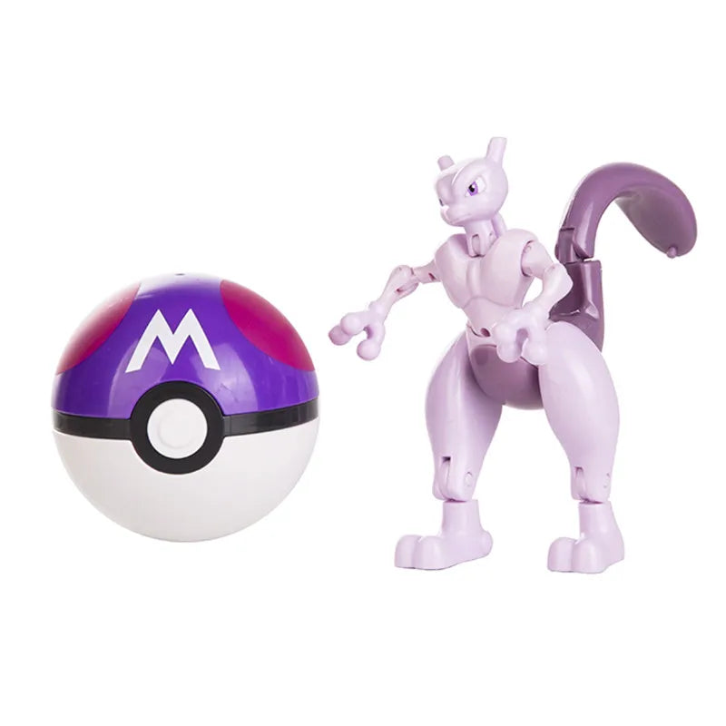 About Pokemon Anime Figure Charizard Pikachu Gyarados Pocket Monster Figure Pokeball Action Deformation Toy Model Children Gift