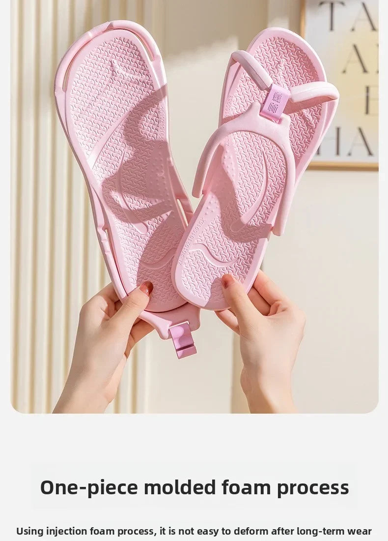 Unisex Foldable Non-Slip EVA Travel Slippers