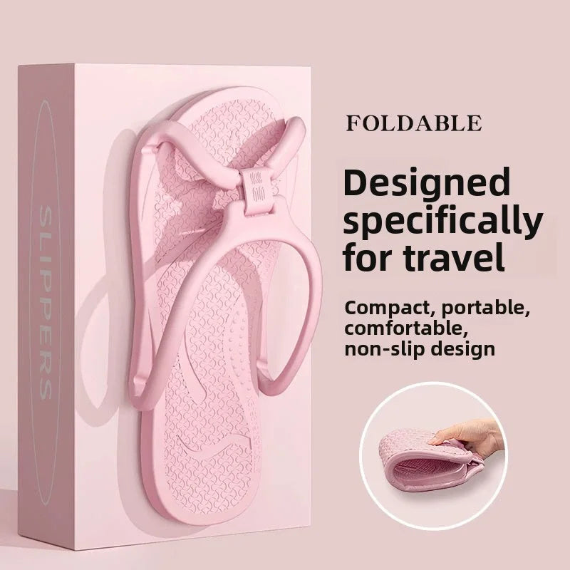 Unisex Foldable Non-Slip EVA Travel Slippers