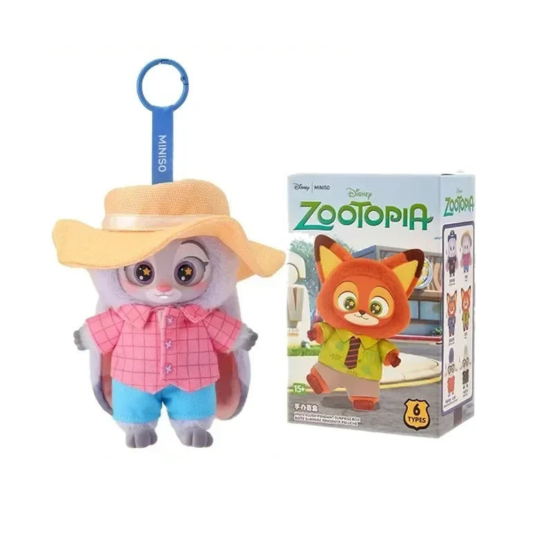 Disney Zootopia Blind Box Nick Judy Vinyl Doll Trendy Surprise Toy Cute Backpack Pendant Children's Birthday Gift