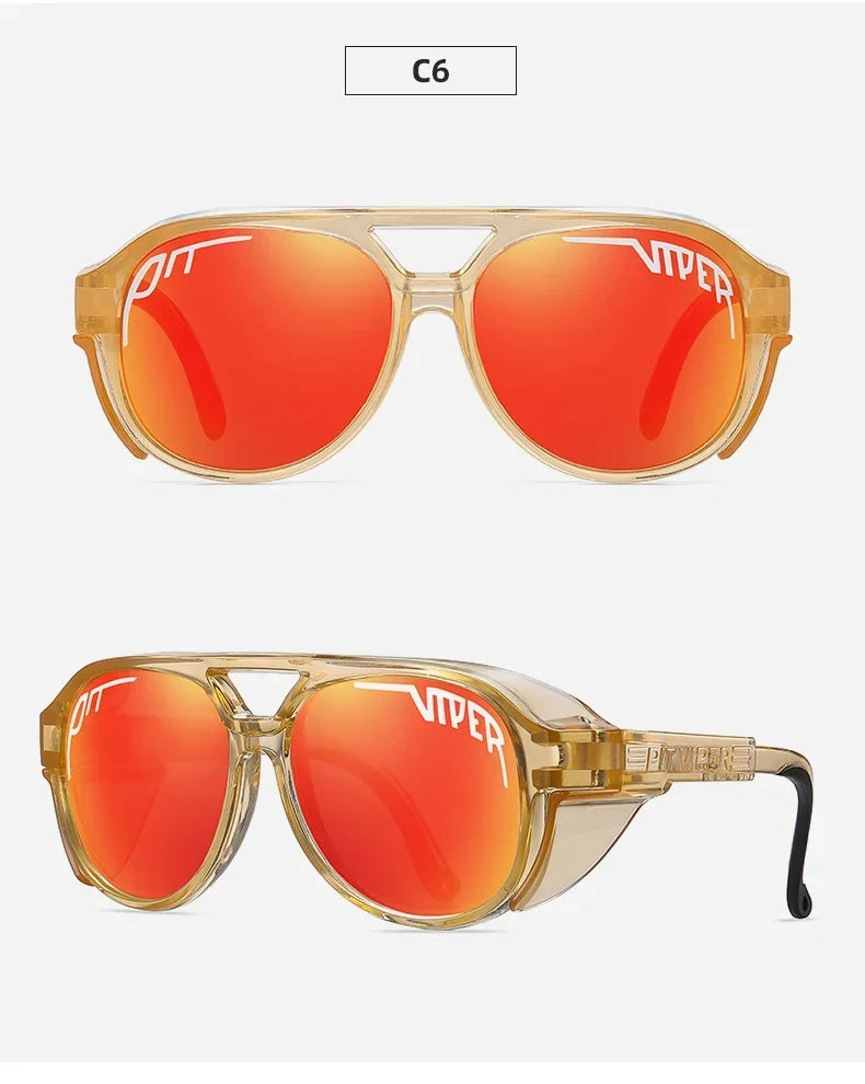PIT VIPER Men Cycling Glasses MTB Bicycle Eyewear UV400 Road Bike Goggles Windproof Sport Women Sunglasses
