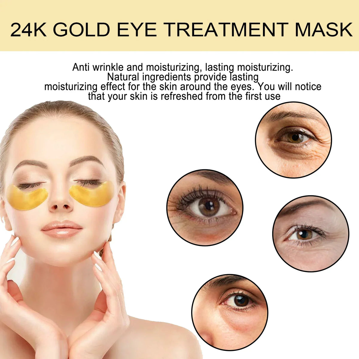 Gold-Style Under-Eye Gel Patches – 60/120/180 Pieces