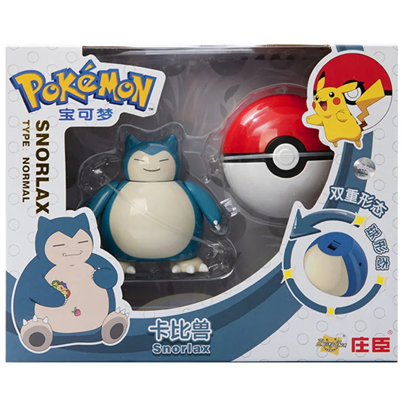 About Pokemon Anime Figure Charizard Pikachu Gyarados Pocket Monster Figure Pokeball Action Deformation Toy Model Children Gift