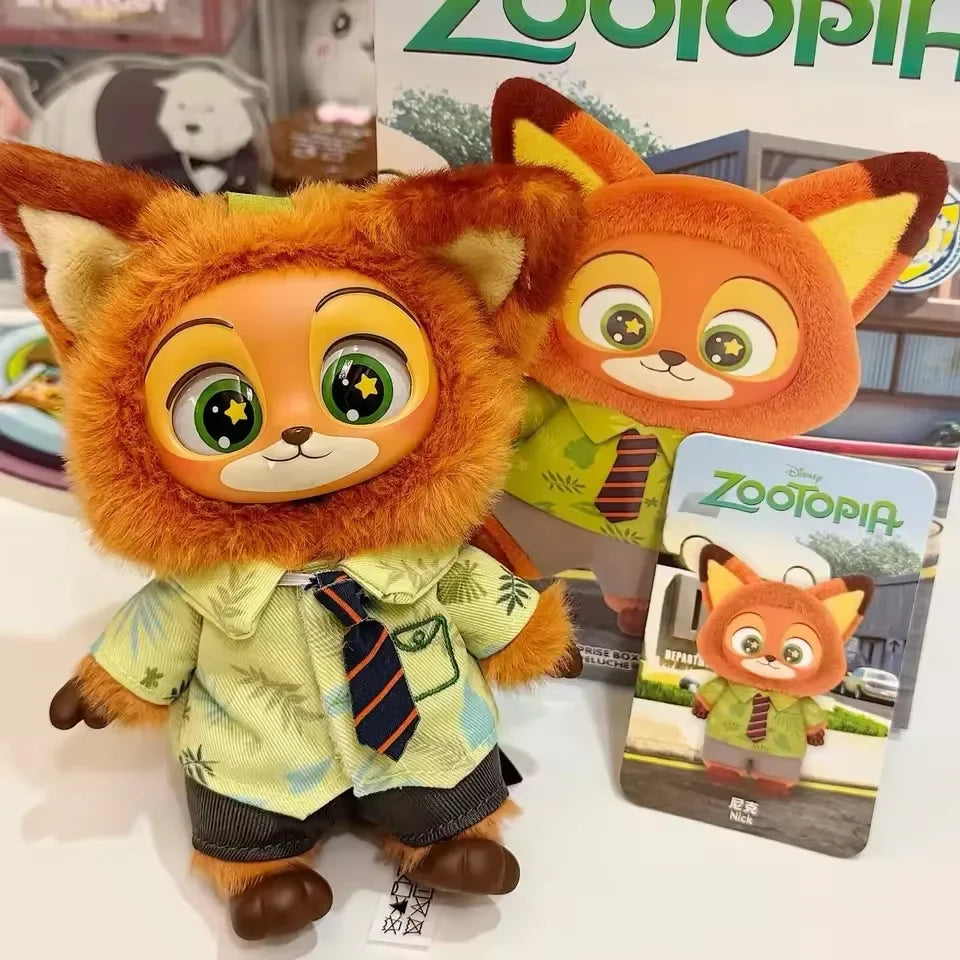 Disney Zootopia Blind Box Nick Judy Vinyl Doll Trendy Surprise Toy Cute Backpack Pendant Children's Birthday Gift
