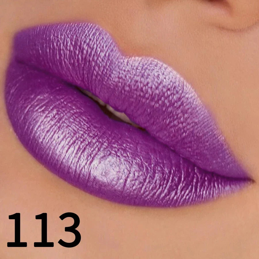 Glitter Lipstick – Sparkling Metallic Lip Color in 19 Shades