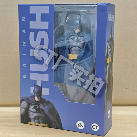 HOT in Stock CT Toys Batman Hush Blue Version Mafex 105 Black Version Dc Bat Man Anime Action Figure Figurine Model Statue Gift