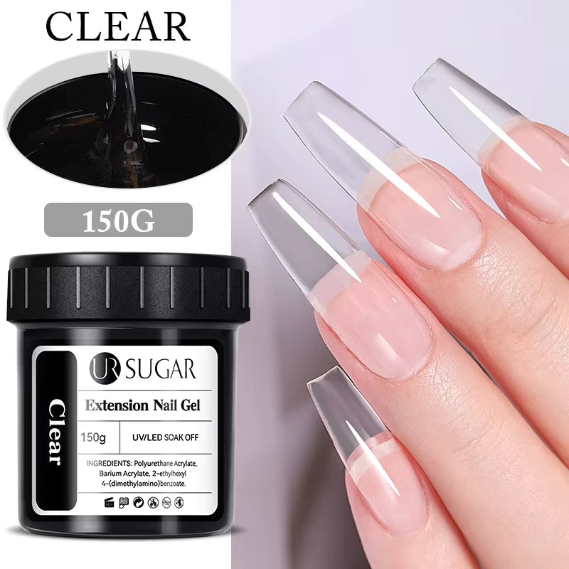 150g UV/LED Hard Nail Extension Builder Gel – Pink/White