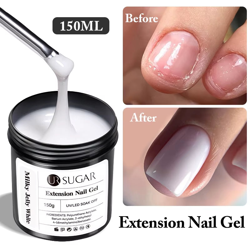 150g UV/LED Hard Nail Extension Builder Gel – Pink/White