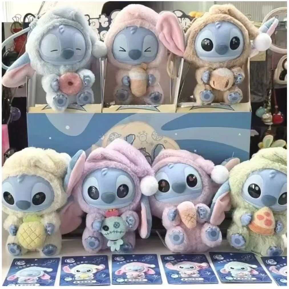 New Stitch Eat Some Thing before Sleep Series Vinyl Blind Box Bag Pendant Cute Plush Doll Mystery Box Toy Birthday Gifts