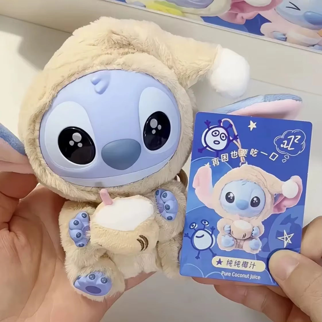 New Stitch Eat Some Thing before Sleep Series Vinyl Blind Box Bag Pendant Cute Plush Doll Mystery Box Toy Birthday Gifts