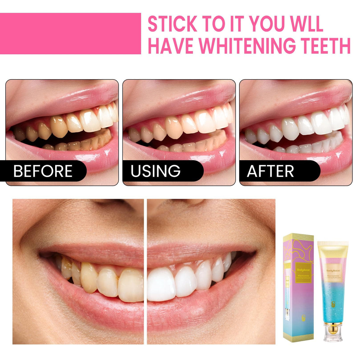 Eptchn Triple Fluoride-Free Whitening Niacinamide Toothpaste