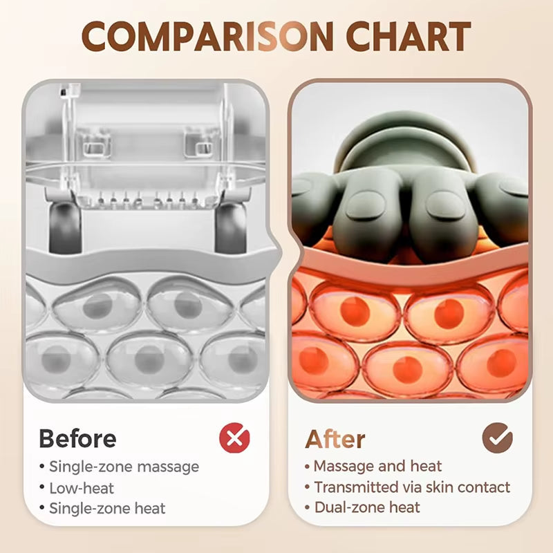 Neck Massager with Real Hand Simulation Wireless Portable Neck and Back Massager 4D Kneading Massage Design for Pain Relief