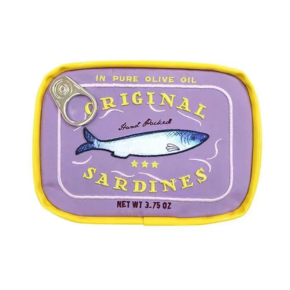 Cute Sardine Can Print Travel Makeup & Toiletry Bag
