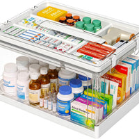 24QT 1Pack Craft Organizers and Storage with Tray, Craft Storage Box