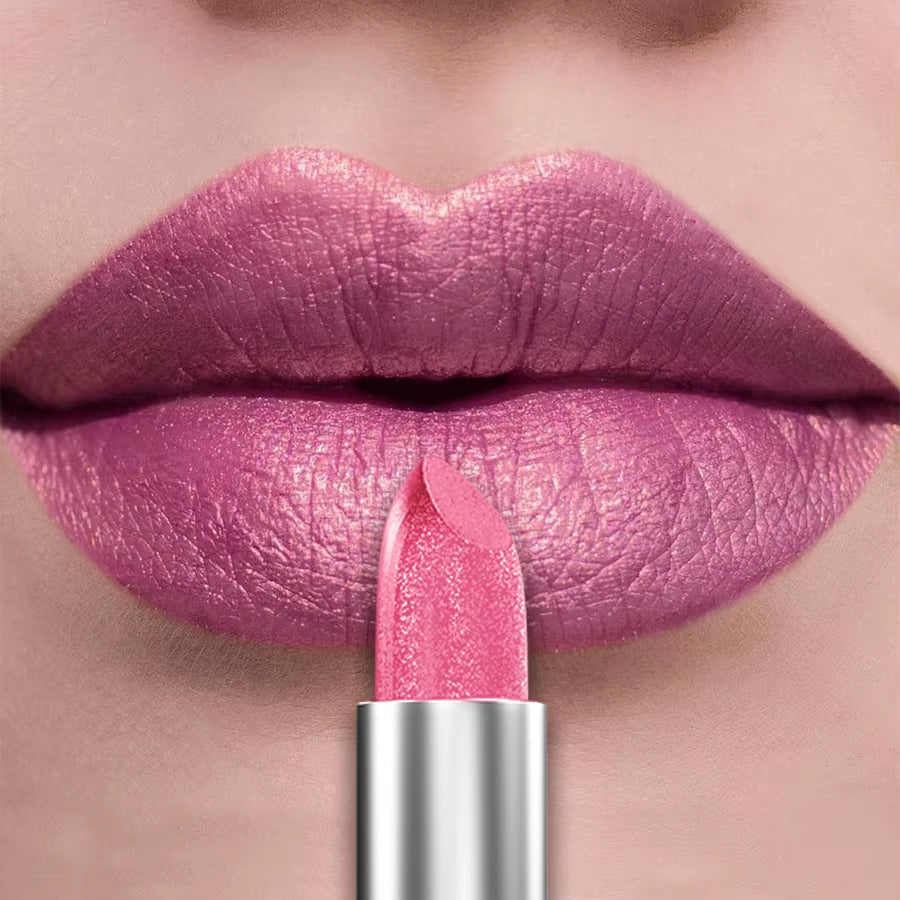 21Colors Bold & Intense Glitter Shiny Metallic Lipstick Pearlescent Lip Tint,Long Lasting Lip Senior Matte Lip Makeup Gifts For