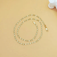 Elegant Flat Link Gold Chain