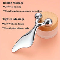 2-in-1 Facial Roller & Gua Sha Massage Tool