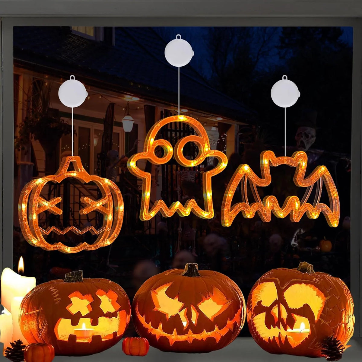 Halloween LED Window Hanging Decorations