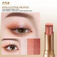 3-Color Matte Earth-Tone Eyeshadow Stick
