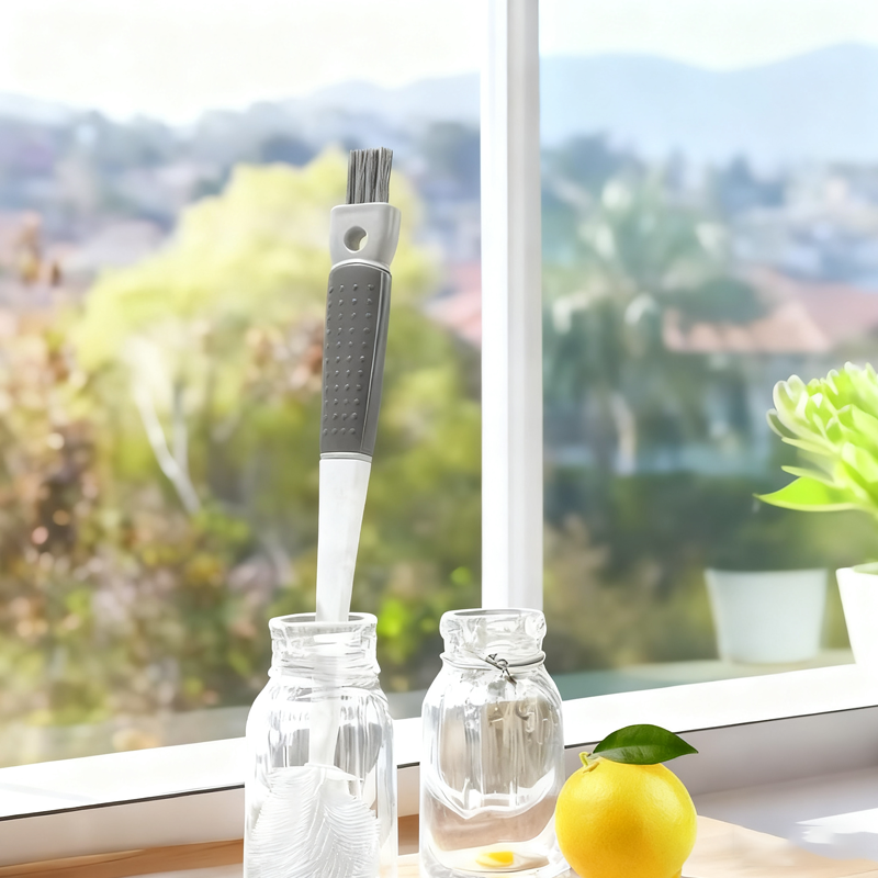 Detachable Long-Handle Silicone Cleaning Brush Set