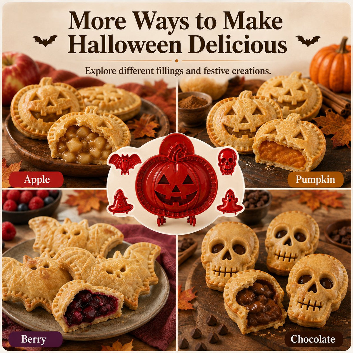 Halloween Mini Hand Pie Mold Set