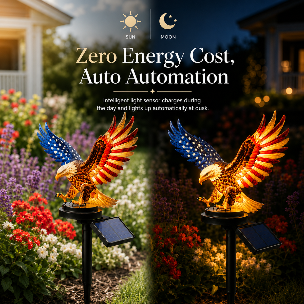 Solar Eagle Outdoor Garden Light