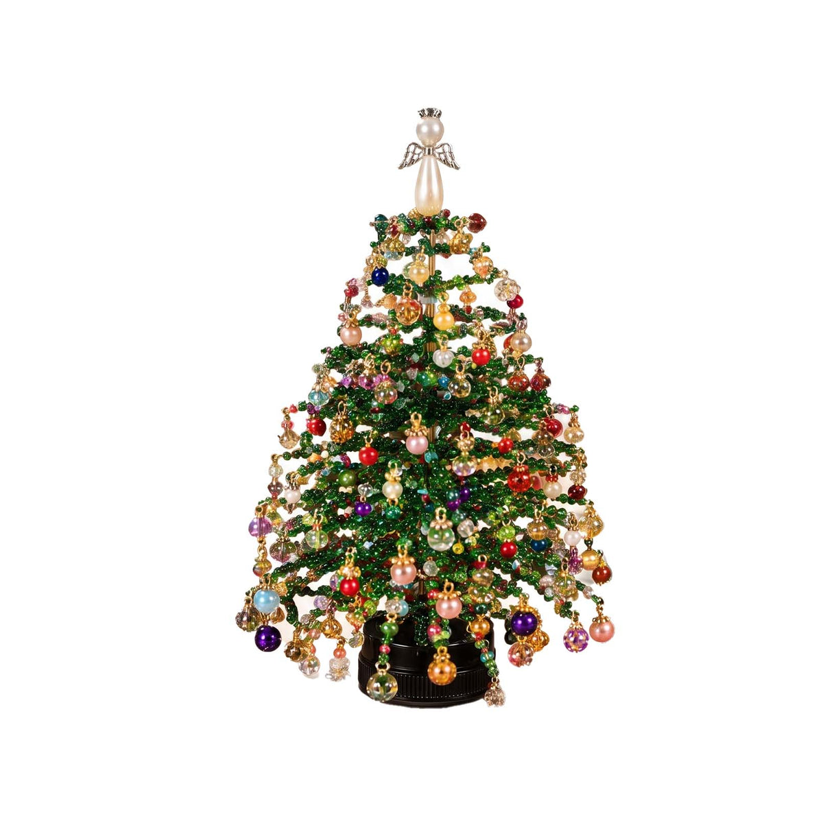 DIY Beaded Mini Christmas Tree Tabletop Decor Craft Kit