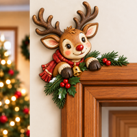 Christmas Santa Peekaboo Door Frame Decoration