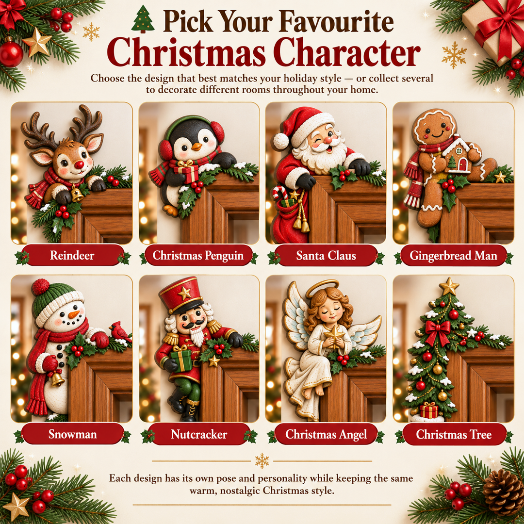 Christmas Santa Peekaboo Door Frame Decoration